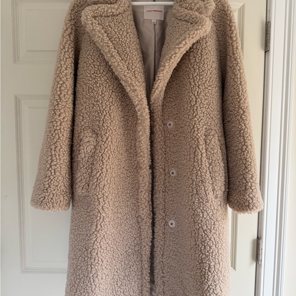 Lucky Brand Cream Teddy Jacket